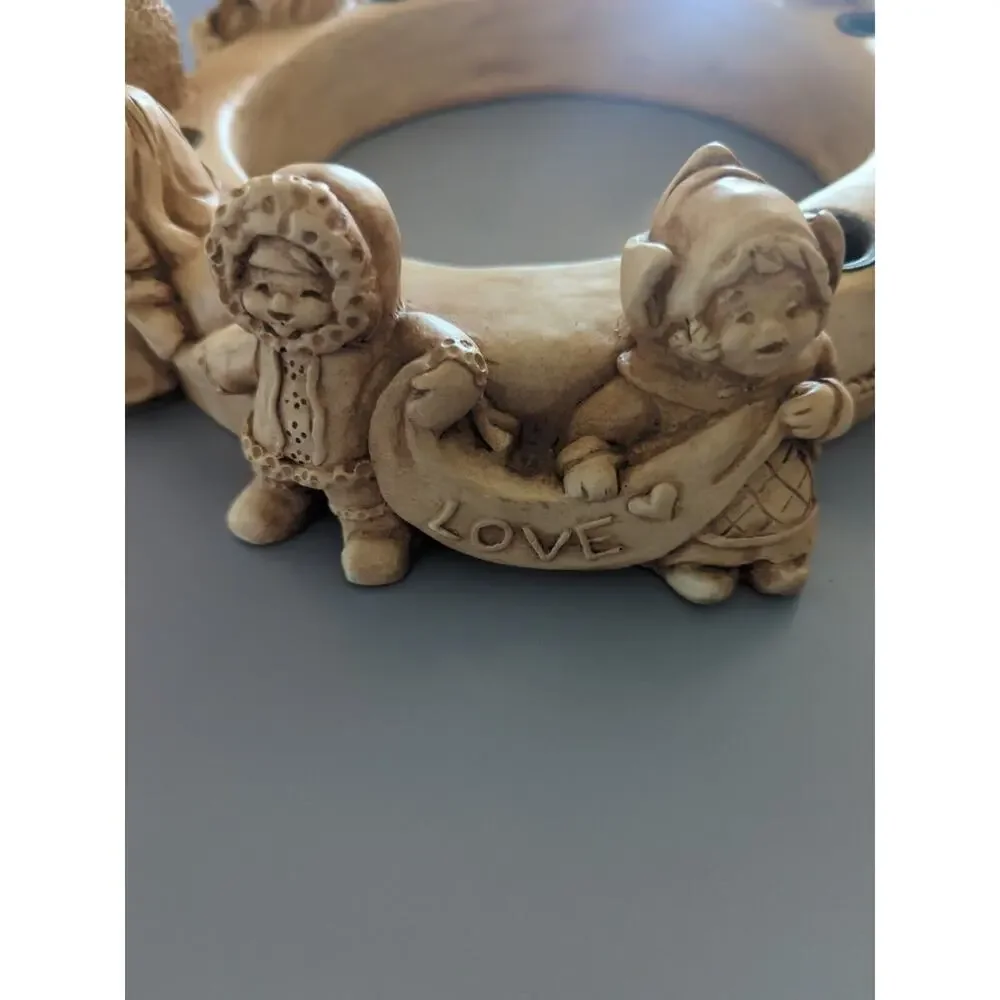 Vintage‎ Abbey Press Advent Wreath Candle Holder Children All Over The World